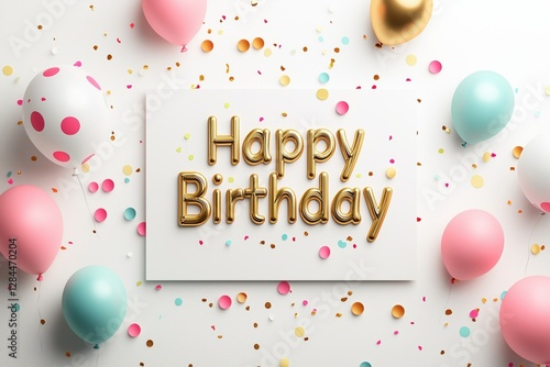 Bunte Geburtstagsfeier mit Ballons und Konfetti

