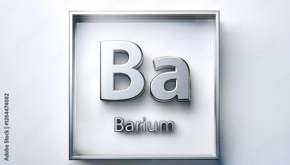 Ba - Barium, Periodic table element Ba - Barium, Periodic table element