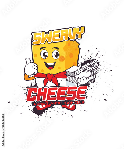 Swervy Cheese: The Literary Delight of the Transatlantic Book Club This playful mascot brings a fun twist to the world of books—melding the love for literature with a cheesy charm.
