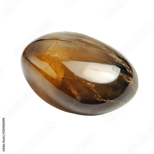 Wallpaper Mural A Smooth Smoky Quartz Piece with Brownish Tones Isolated on Transparent Background Torontodigital.ca