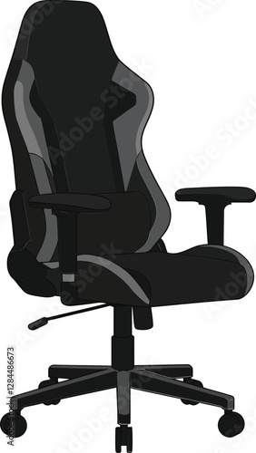 Ergonomic office chair design in minimal style showcasing comfort and support vector illustration