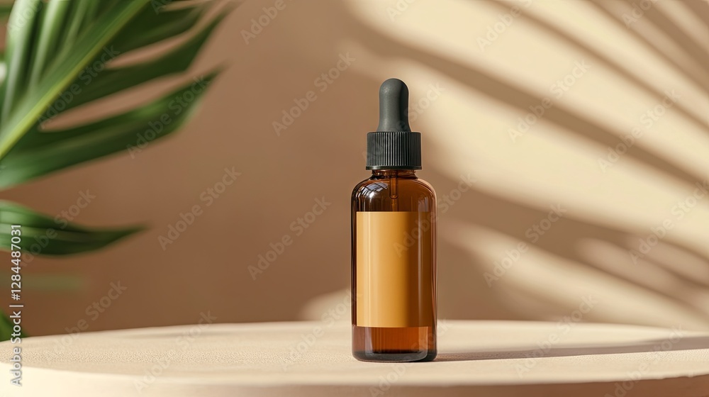 Fototapeta premium Professional skincare mockup with empty bottle