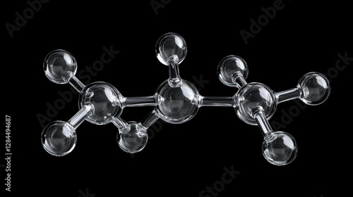 A digital 3d rendering of mct oil molecular structure showcasing the intricate details and design vividly