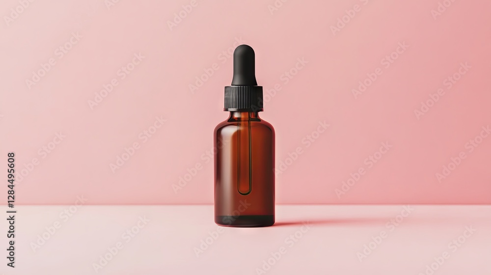 Professional skincare mockup with empty bottle Professional skincare mockup with empty bottle
