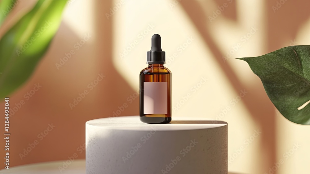 Naklejka premium Blank skin care product in a studio setting