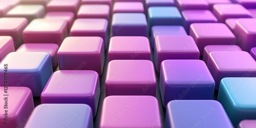 Obraz premium Abstract 3D Blocks Gradient Colors