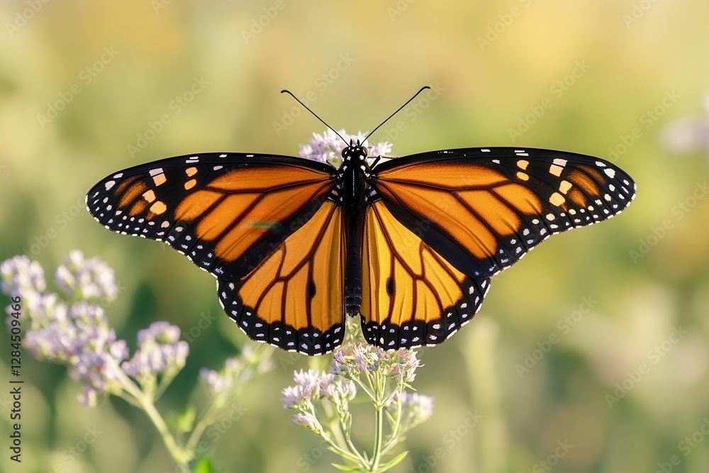 A beautiful photograph of a butterfly resting on a delicate flower in a sunlit meadow . A monarch butterfly perched delicately on a vibrant flower, showcasing its striking orange . A beautiful photograph of a butterfly resting on a delicate flower in a sunlit meadow . A monarch butterfly perched delicately on a vibrant flower, showcasing its striking orange .