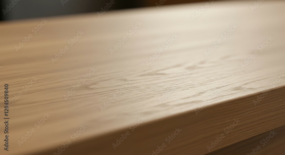 A smooth, polished wooden countertop with gentle grain patterns, perfect for a modern kitchen. A smooth, polished wooden countertop with gentle grain patterns, perfect for a modern kitchen.