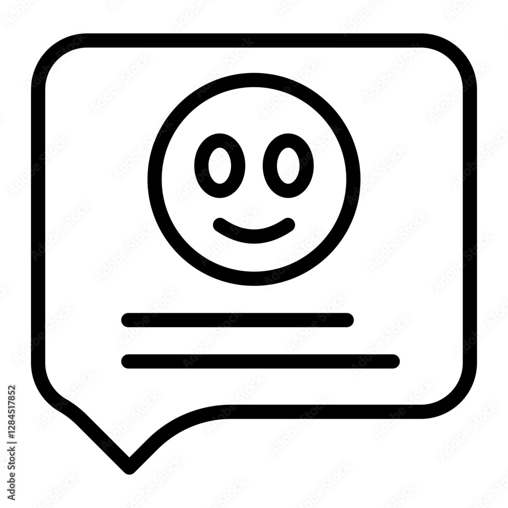 Naklejka premium Message Us Button Vector Line Icon Design
