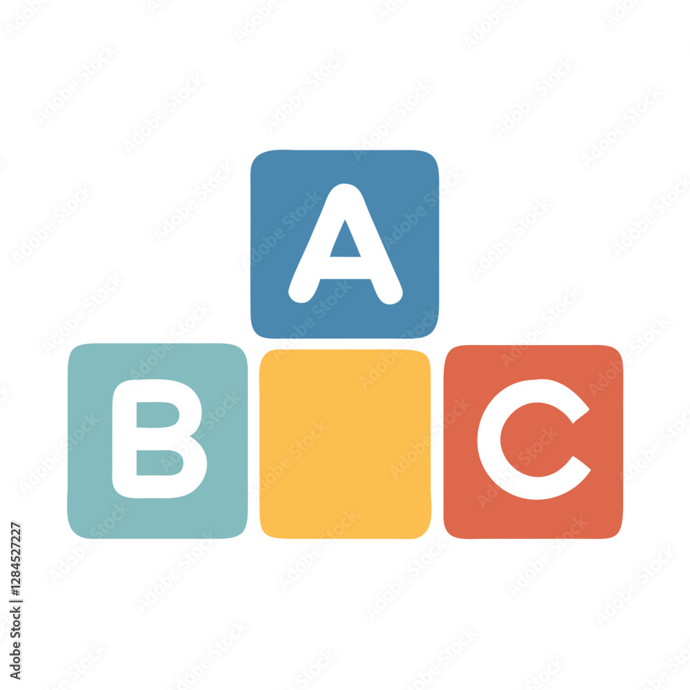 ABCs Alphabet Literacy Icon Vector Art Illustration for Education and Learning ABCs Alphabet Literacy Icon Vector Art Illustration for Education and Learning