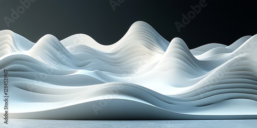 Abstract 3D white landscape photo