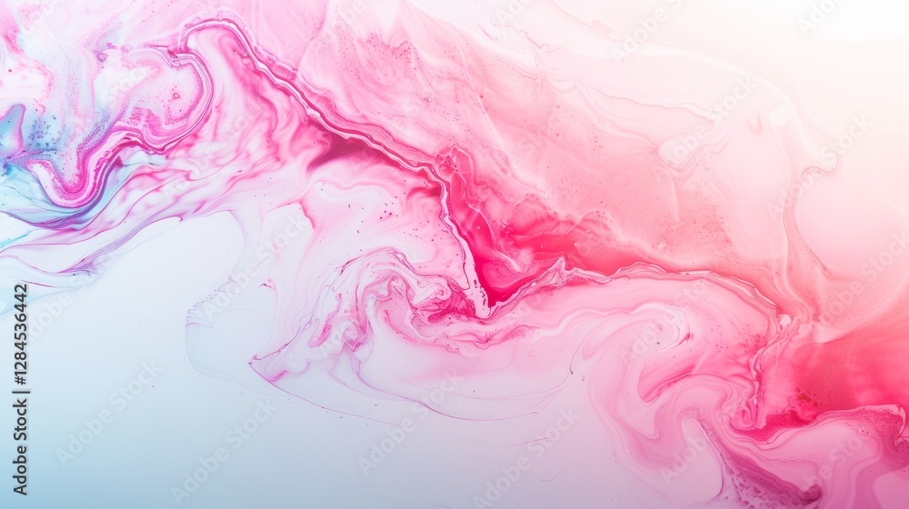 Fototapeta premium Abstract Pink and Blue Fluid Acrylic Painting