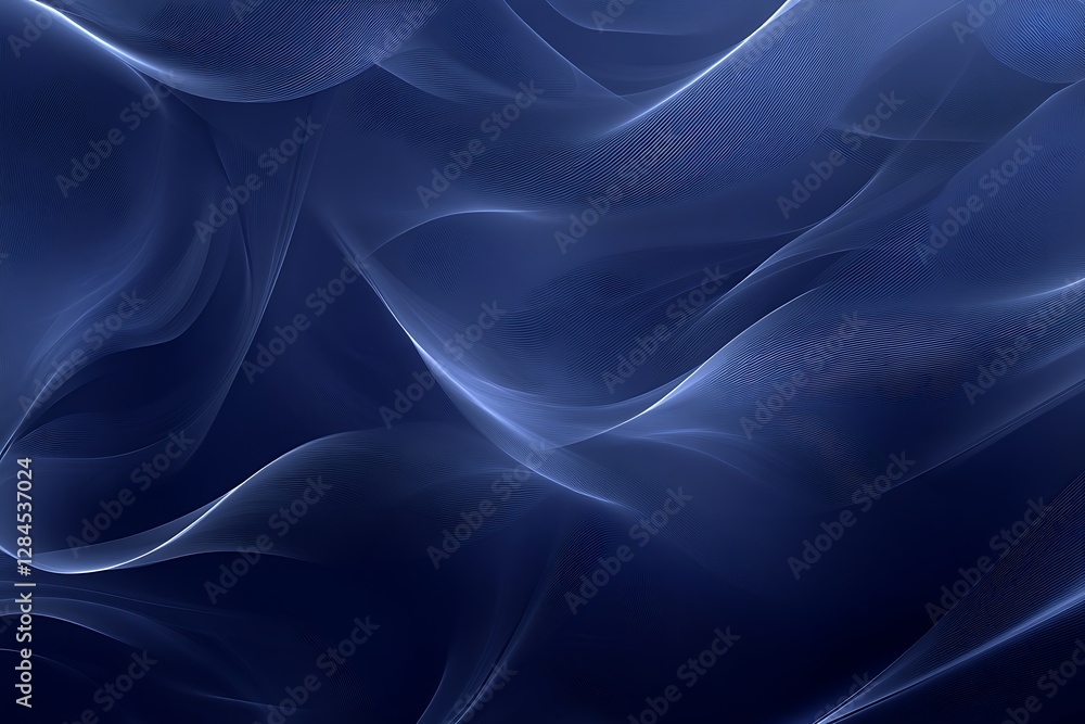 Obraz premium A Dark Blue Abstract Representation With Curves And Soft Light