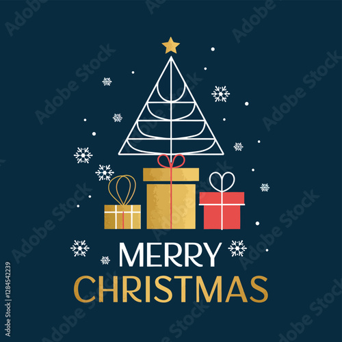 2d vector illustration colorful icon for Christmas items and decoration with gifts accessories