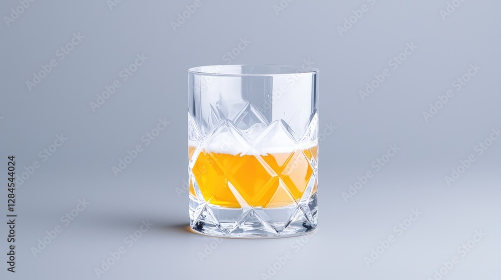 Pale ale in cut glass, studio shot Pale ale in cut glass, studio shot