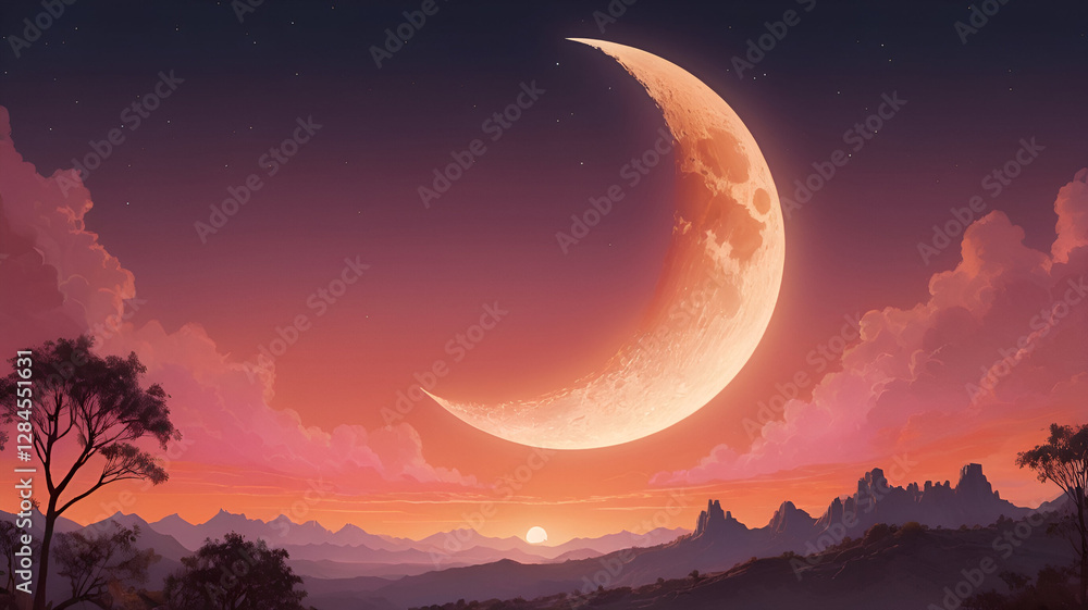 Fototapeta premium sunset in the mountains