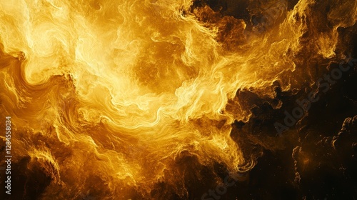 Abstract fiery swirling energy explosion photo