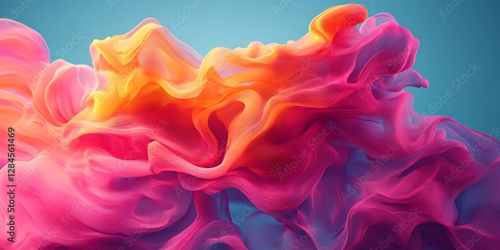 Fototapeta premium Abstract colorful ink swirling in studio