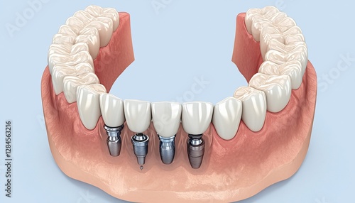 3D Model of Dental Implants in Human Jaw