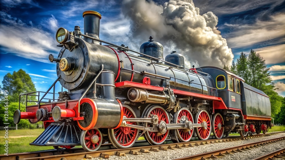 Obraz premium steam train in the countryside