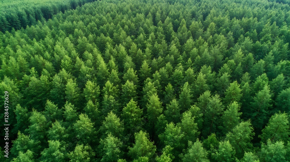 Aerial view of a lush green forest filled with tall trees creating a canopy of nature in vibrant shades of green : Generative AI Aerial view of a lush green forest filled with tall trees creating a canopy of nature in vibrant shades of green : Generative AI