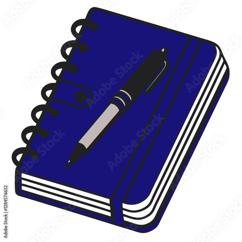 Notebook Icon Vector Art Illustration for Office Work and Digital Design