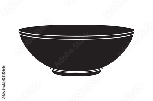 Bowl silhouette illustration with white background. (1)