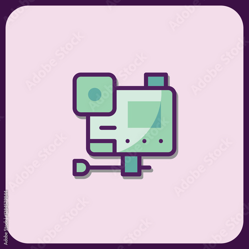 Stylish Action Camera Icon Design Minimalist Graphic
