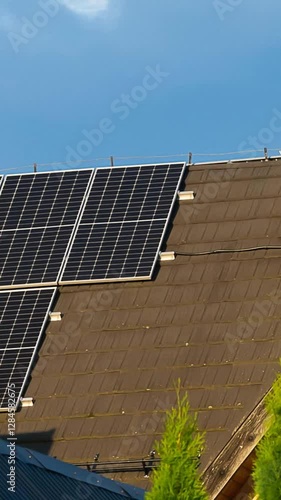 photovoltaic panels on the roof