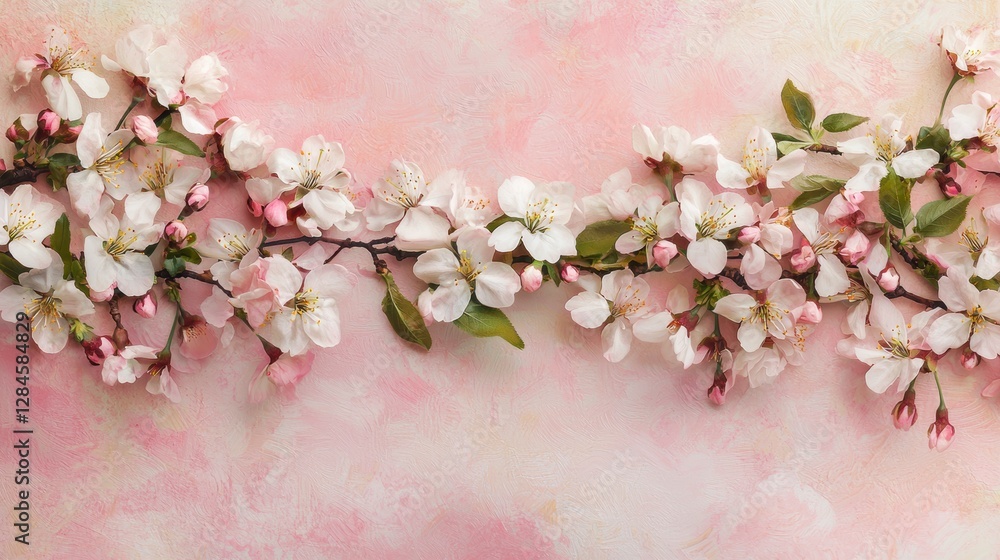 Elegant Mother's Day Card Design with Cherry Blossoms on Soft Pink Gradient Background Elegant Mother's Day Card Design with Cherry Blossoms on Soft Pink Gradient Background