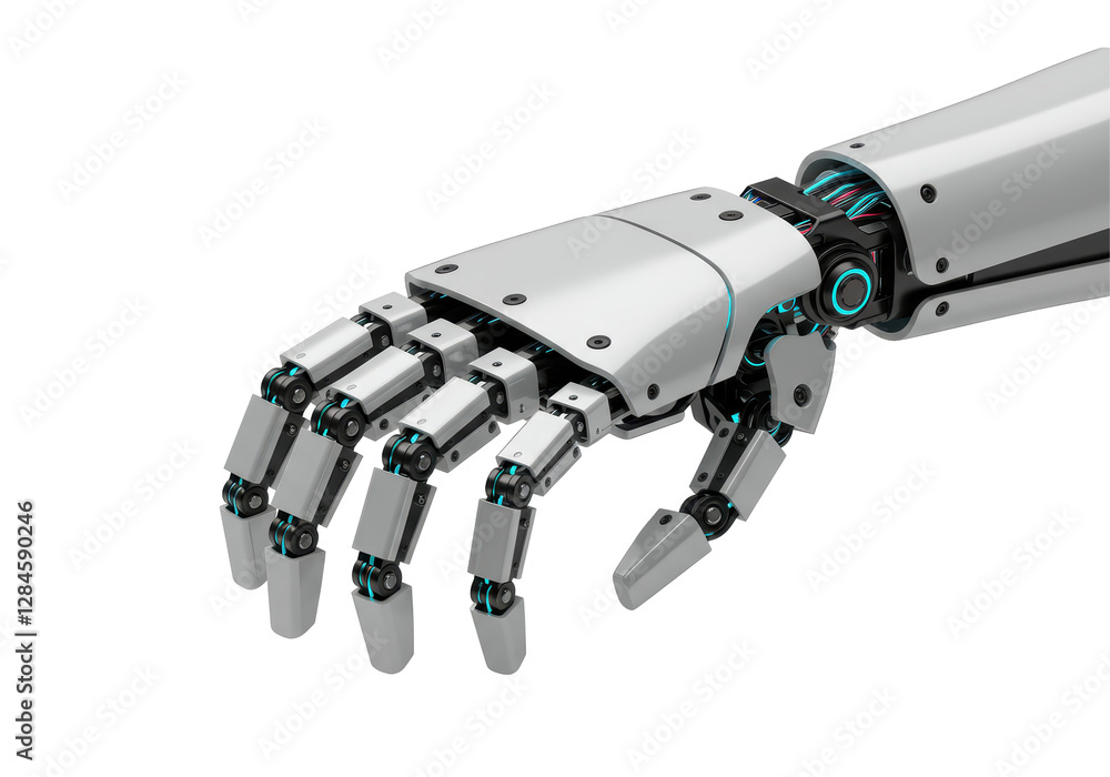 Isolated Advanced Robotic Hand with Intricate Internal Mechanisms Isolated Advanced Robotic Hand with Intricate Internal Mechanisms