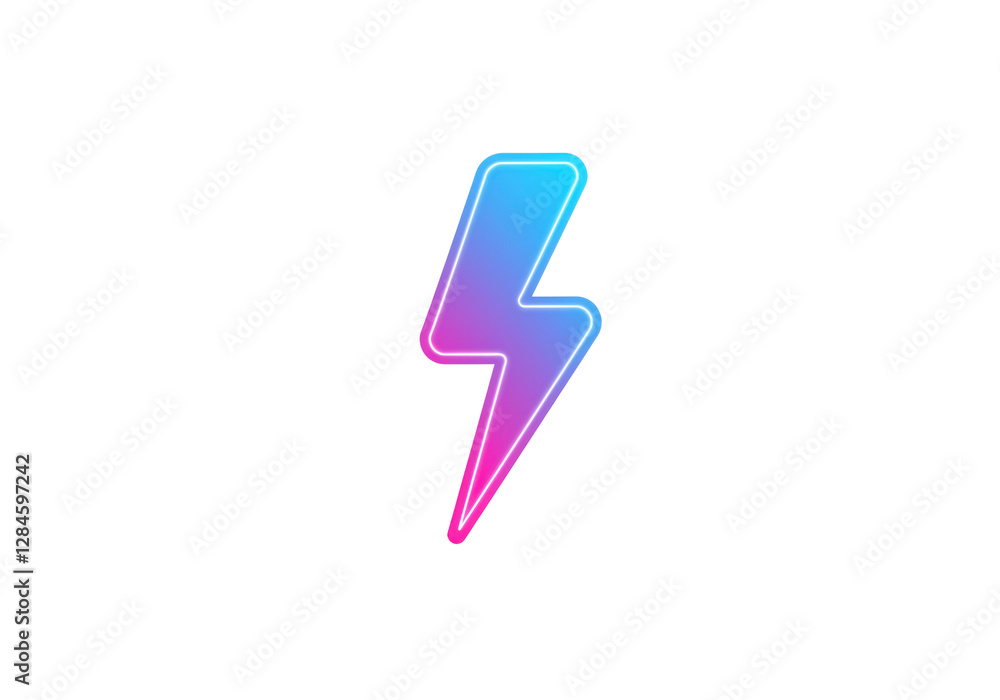 Isolated Vivid Lightning Bolt Design Isolated Vivid Lightning Bolt Design