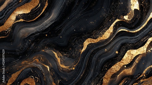 Wallpaper Mural Elegant marble art with black, white, and gold pattern for decor Torontodigital.ca