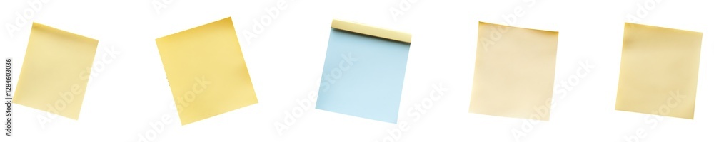 Set, Collection of Sticky note Isolated on Transparent Background PNG. Set, Collection of Sticky note Isolated on Transparent Background PNG.