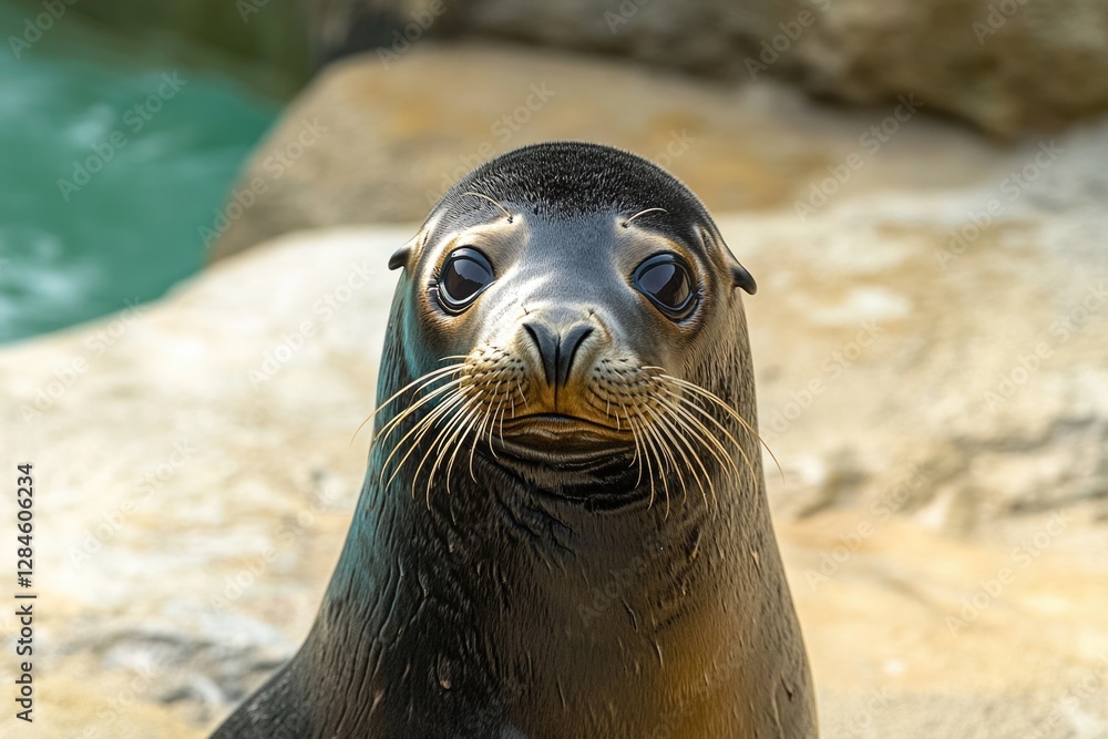 Fototapeta premium Adorable seal looking at the camera
