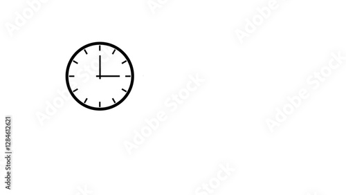 clock on black, Stopwatch moving clock icon animation, Clock icon with moving arrows and