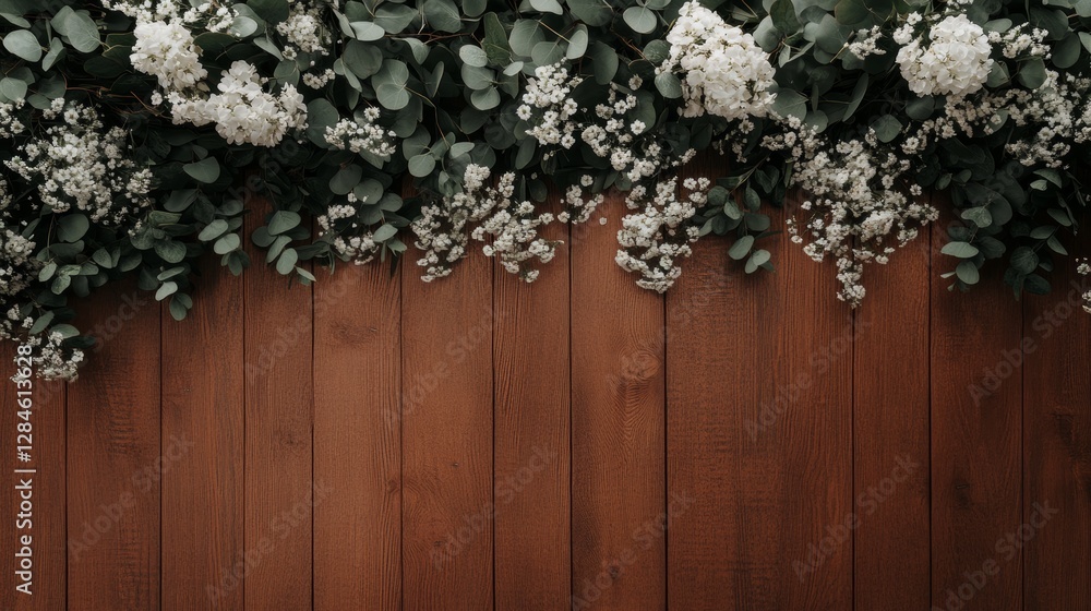 Dried Flowers and Eucalyptus Leaves Arranged on a Rustic Wooden Surface Creating a Natural and Aesthetic Decor in a Cozy Indoor Setting Dried Flowers and Eucalyptus Leaves Arranged on a Rustic Wooden Surface Creating a Natural and Aesthetic Decor in a Cozy Indoor Setting