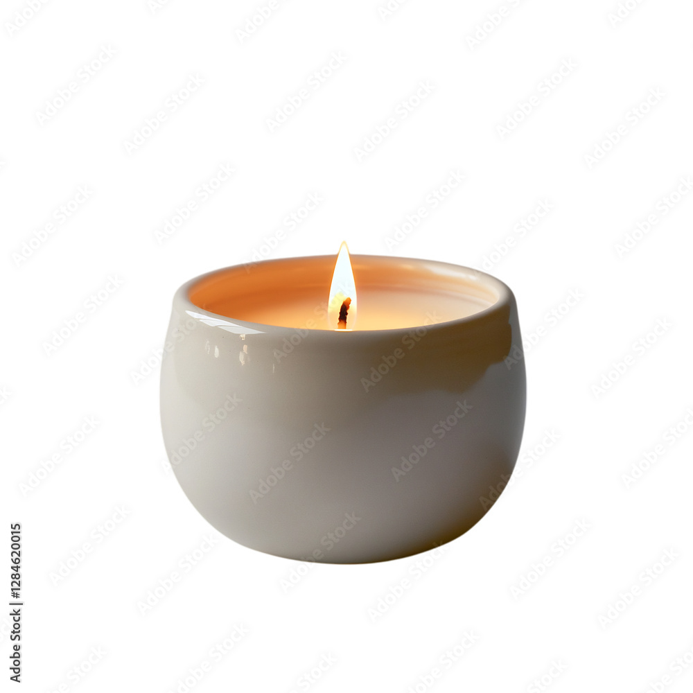 A Soft Flickering Candle Flame Isolated on Transparent Background A Soft Flickering Candle Flame Isolated on Transparent Background