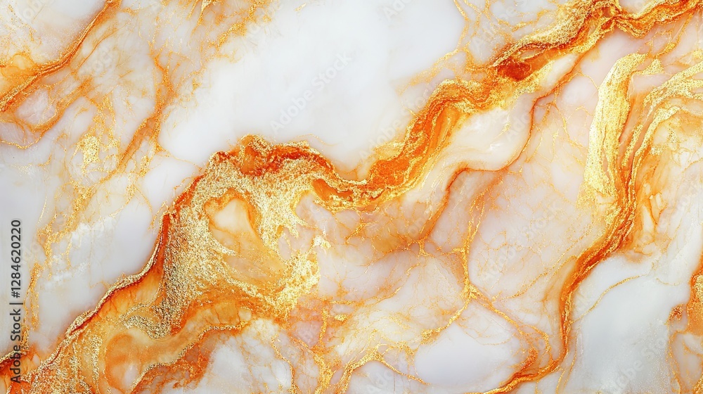 Sophisticated Orange and Gold Marble Texture with Modern Decor Sophisticated Orange and Gold Marble Texture with Modern Decor