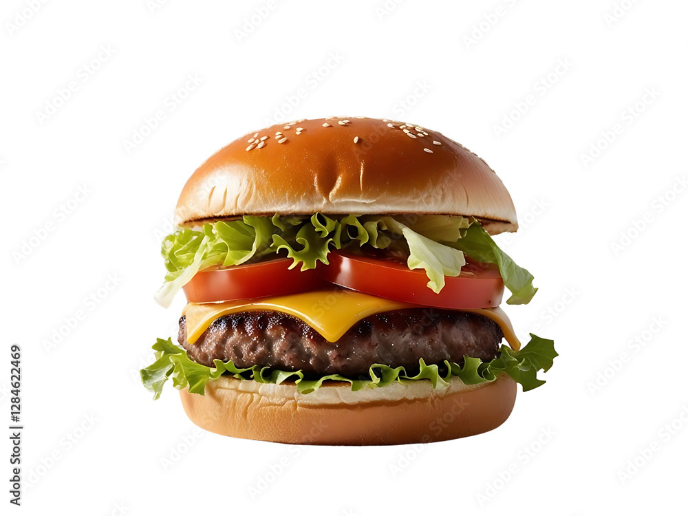 hamburger isolated on white hamburger isolated on white