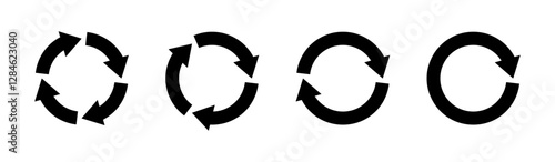 Circle arrows icon set