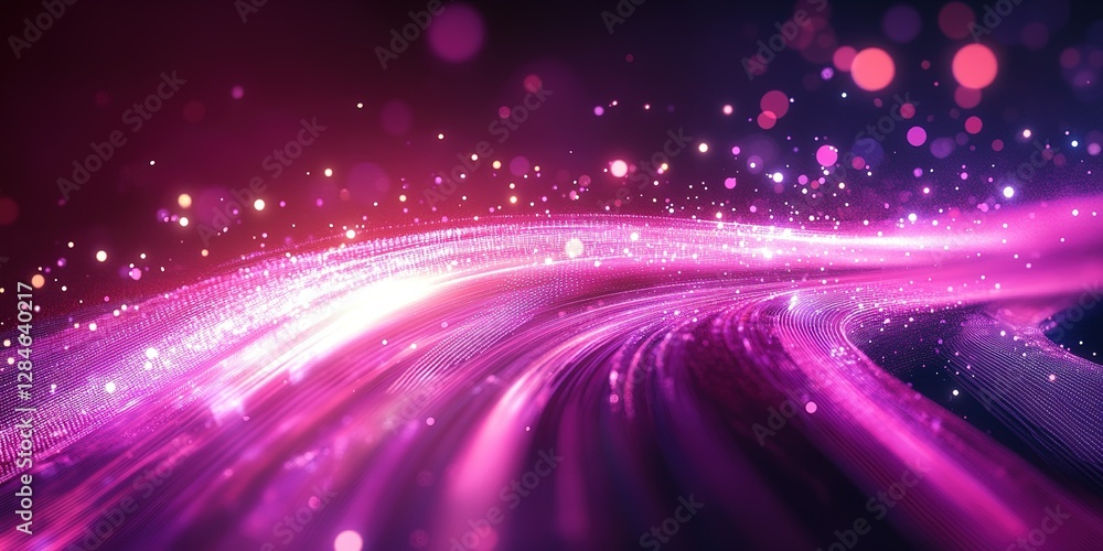 Obraz premium Colorful abstract background with swirling light trails and sparkling particles in vibrant tones