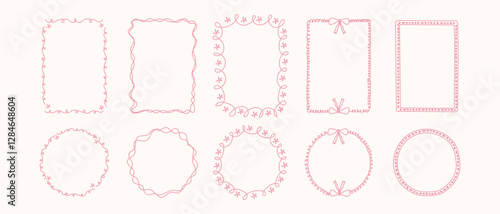 Hand drawn vintage frames.