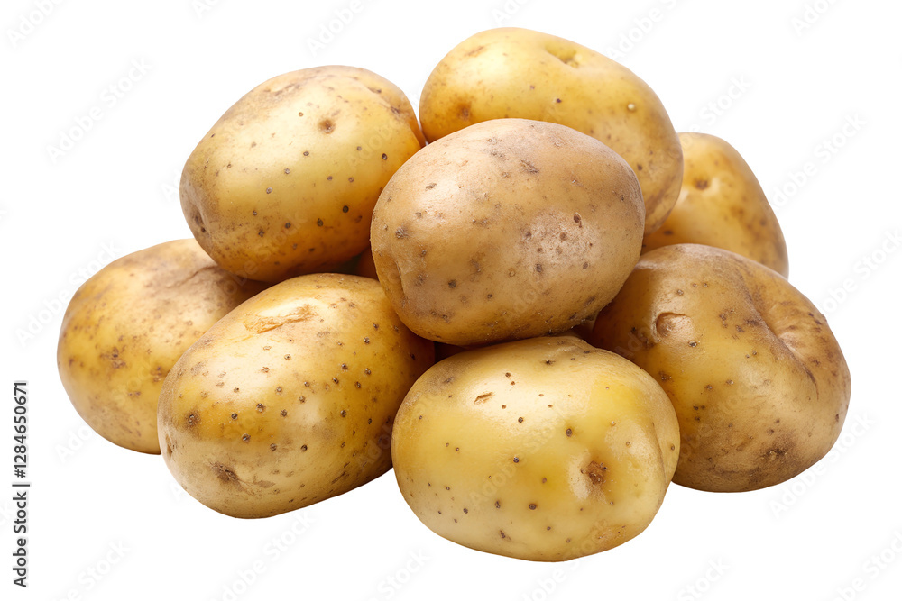 potatoes isolated on white background potatoes isolated on white background