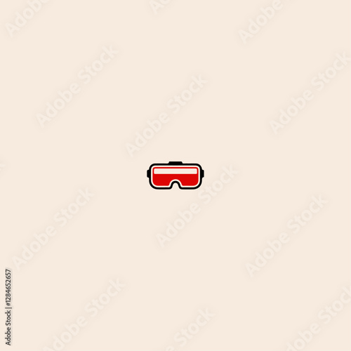 VR Headset icon flat vector design. 