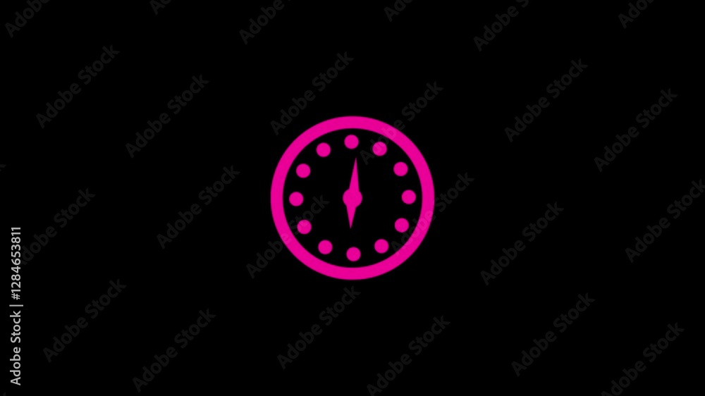 clock icon countdown 24 hour day fast speed animation. clock with moving arrows. animated clock on the black screen. clock icon countdown 24 hour day fast speed animation. clock with moving arrows. animated clock on the black screen.