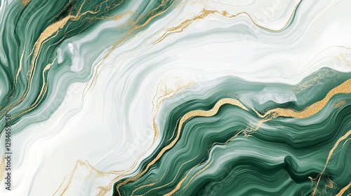 Wallpaper Mural Luxury Green Marble Texture with Alcohol Ink Effect Torontodigital.ca