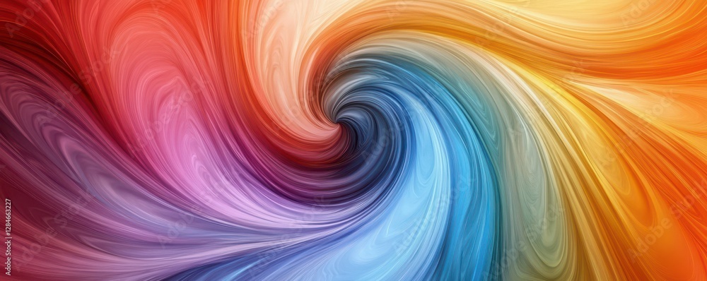 Obraz premium Vibrant multicolored swirl with dynamic abstract patterns
