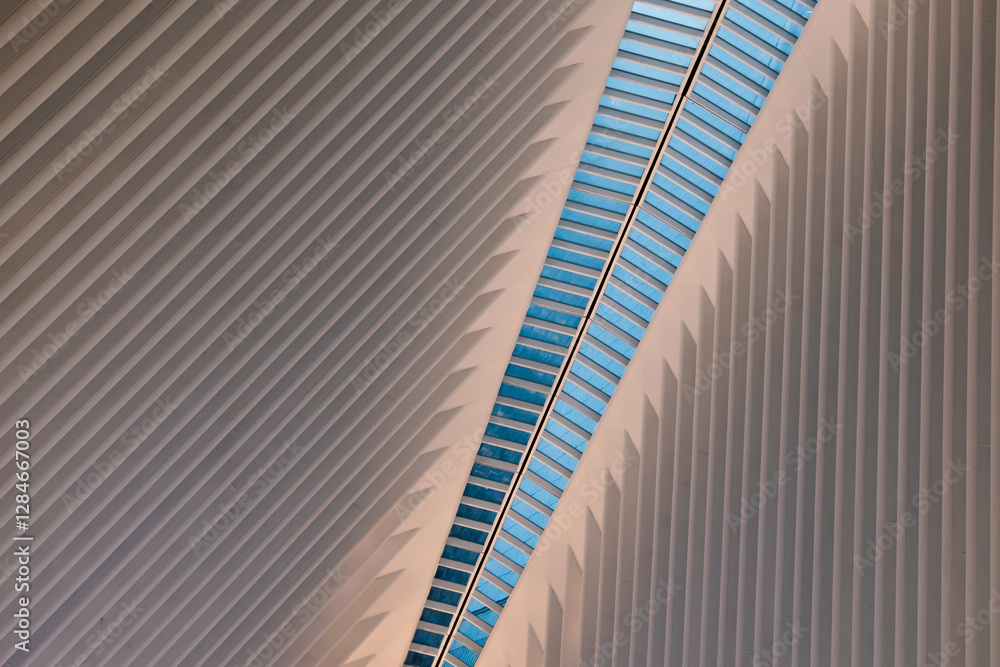 Naklejka premium Architectural pink and blue lines.