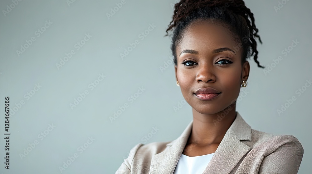 Confident woman in a professional setting, showcasing empowerment and leadership. Confident woman in a professional setting, showcasing empowerment and leadership.